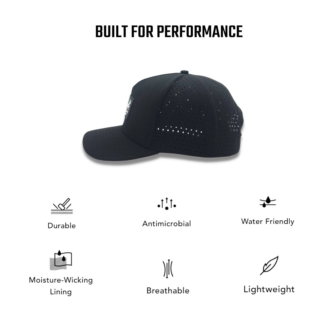 Black Performance Snapback - Roosevelt Supply Co.