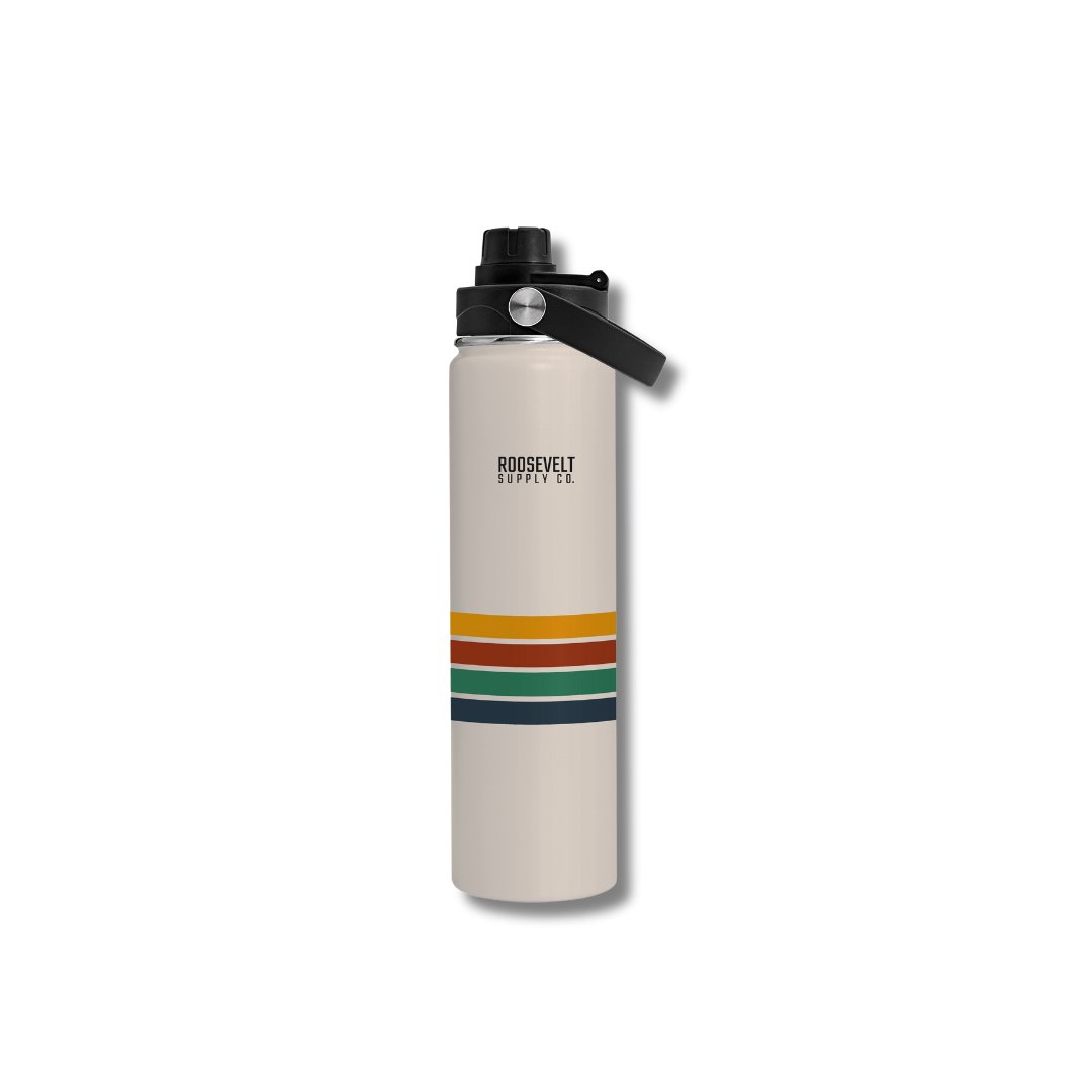 Vintage Stripe 24 oz Adventure Water Bottle - Roosevelt Supply Co.