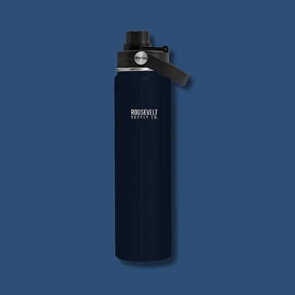 Navy 24 oz Adventure Water Bottle - Roosevelt Supply Co.