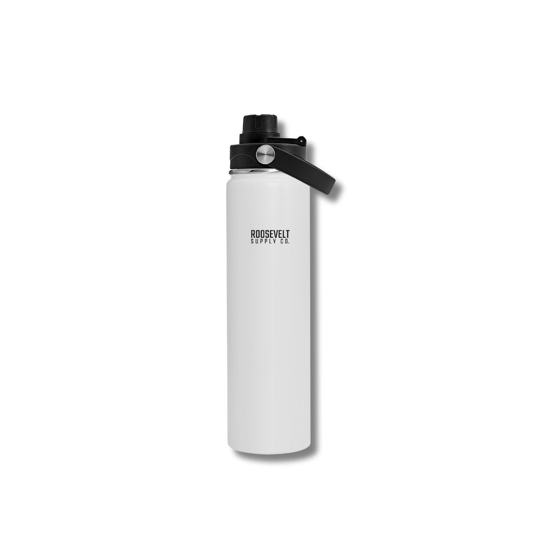 White Adventure Water Bottle - Roosevelt Supply Co.