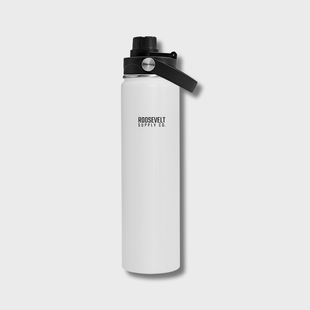 White Adventure Water Bottle - Roosevelt Supply Co.